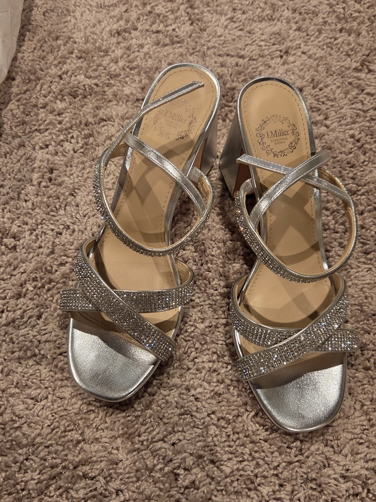 I. Miller Shoes - I. Miller Silver Crystal Block Heels